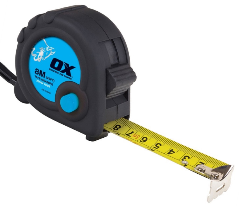 Ox Trade 26'/8m Tape Measure